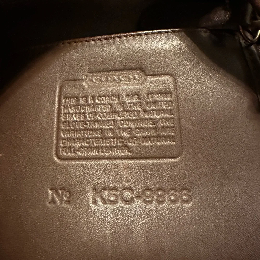 Coach Brown Leather Vintage Legacy Shoulder Crossbody Zip Top Bag Made In USA - Picture 11 of 13